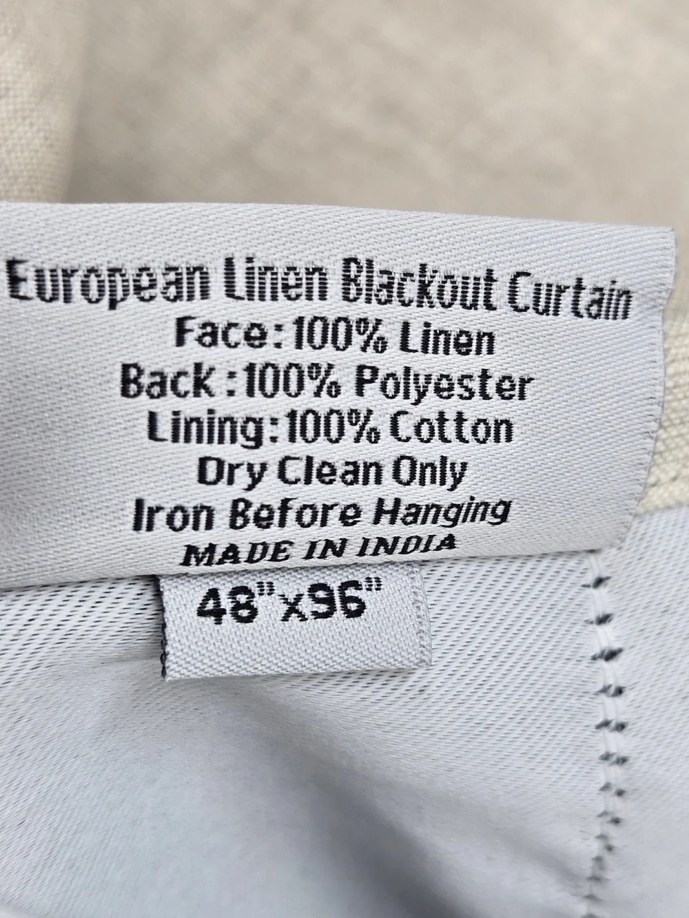 NWOT QUINCE Set Of 2 48x96 European Linen True Blackout Curtains Flax 0007